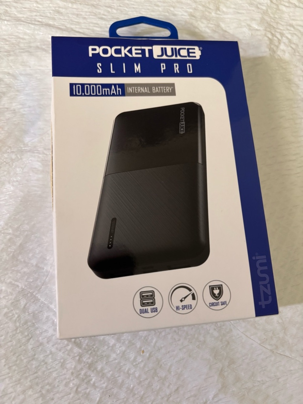 Slim Pro 10,000mAh Black Portable Charger. 083